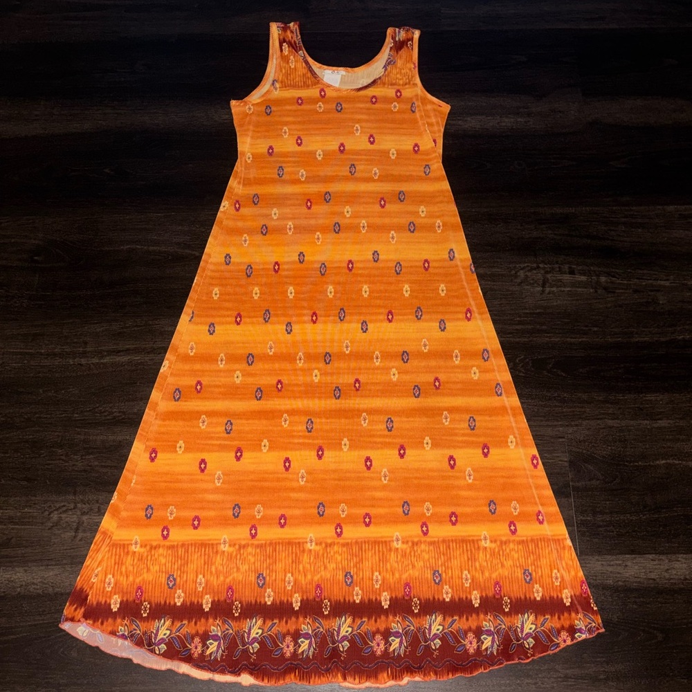 Women’s Vintage Y2K O2 Cool Burnt Orange Sundress Size XL